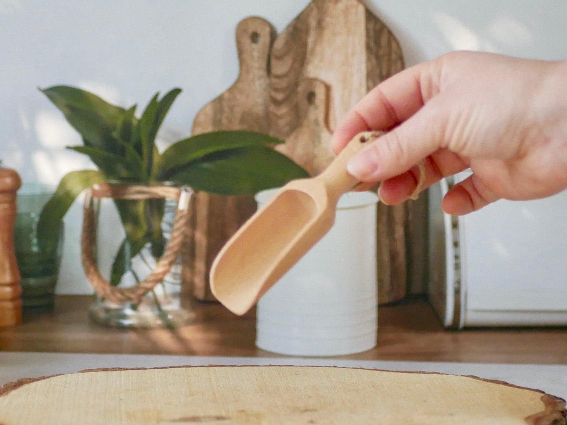 Cuillère doseuse bois thé café sel épices