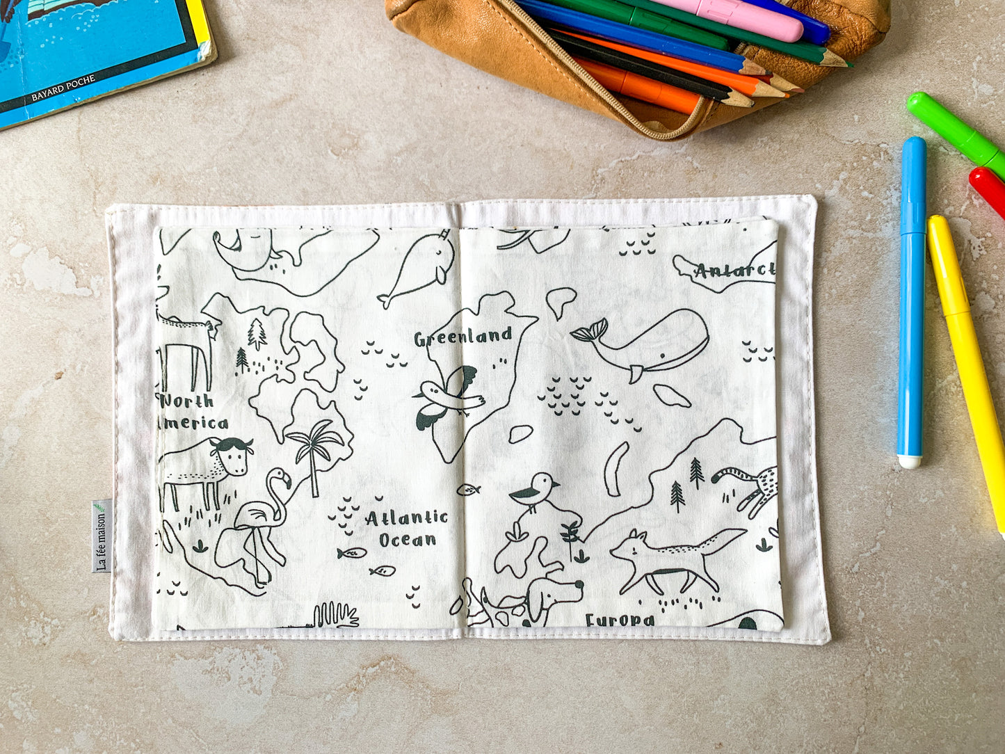 Washable coloring book