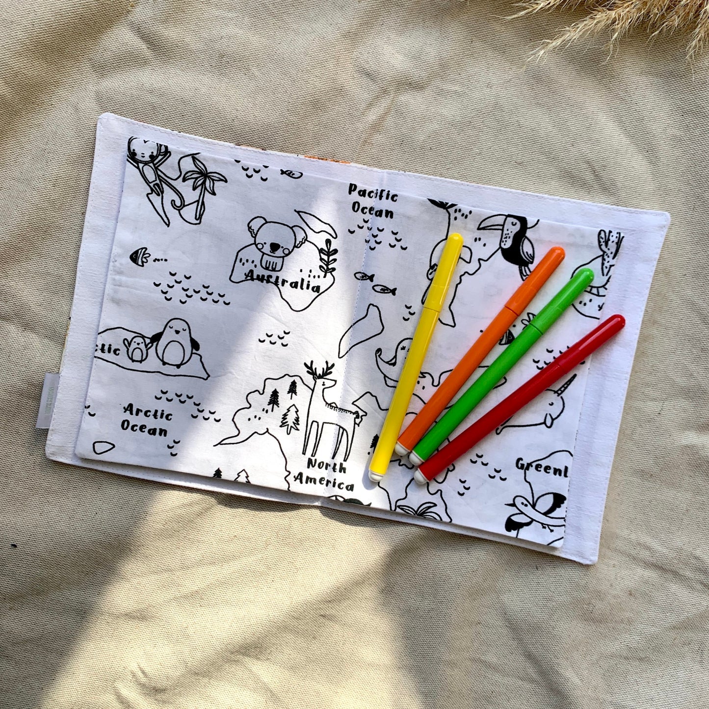 Washable coloring book